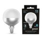 Лампа светодиодная филаментная Black Filament 9Вт G125 шар матовая 4100К нейтр. бел. E27 890лм GAUSS 1014802209
