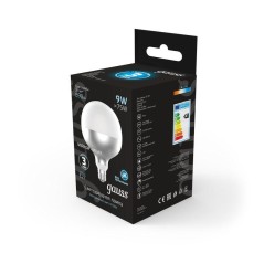 Лампа светодиодная филаментная Black Filament 9Вт G125 шар матовая 4100К нейтр. бел. E27 890лм GAUSS 1014802209