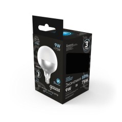 Лампа светодиодная филаментная Black Filament 9Вт G125 шар матовая 4100К нейтр. бел. E27 890лм GAUSS 1014802209