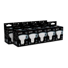 Лампа светодиодная Black 5Вт MR16 софит 4100К нейтр. бел. GU10 530лм GAUSS 101506205