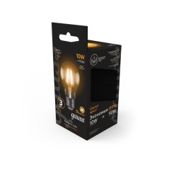 Лампа светодиодная филаментная Black Filament 10Вт A60 грушевидная 2700К тепл. бел. E27 930лм GAUSS 102802110