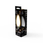 Лампа светодиодная филаментная Black Filament 9Вт свеча матовая 3000К тепл. бел. E14 590лм GAUSS 103201109