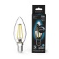 Лампа светодиодная филаментная Black Filament 5Вт свеча 4100К нейтр. бел. E14 450лм диммир. GAUSS 103801205-D