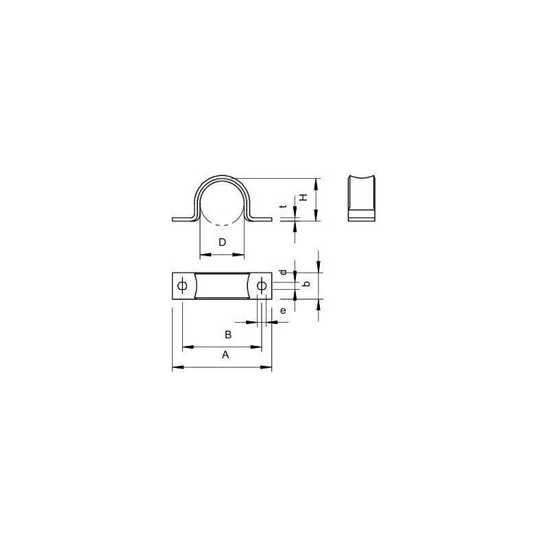 Скоба крепежная двухлапковая d7мм WN 7855 B 7 метал. оцинк. OBO 1044125