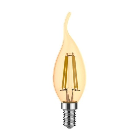Лампа светодиодная филаментная Basic Filament 3.8Вт Свеча на ветру 2400К Е14 350лм golden GAUSS 1047154
