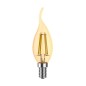 Лампа светодиодная филаментная Basic Filament 3.8Вт Свеча на ветру 2400К Е14 350лм golden GAUSS 1047154