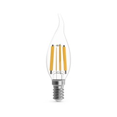 Лампа светодиодная филаментная Black Filament 13Вт свеча на ветру 2700К тепл. бел. E14 1100лм GAUSS 104801113