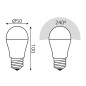 Лампа светодиодная Basic 13Вт P45 шар 4000К нейтр. бел. E27 1200лм GAUSS 10502232 Лампа светодиодная Basic 13Вт P45 шар 4000К нейтр. бел. E27 1200лм GAUSS 10502232