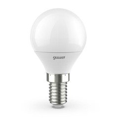 Лампа светодиодная Black 6.5Вт P45 шар 3000К тепл. бел. E14 520лм GAUSS 105101107