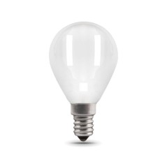 Лампа светодиодная филаментная Black Filament 9Вт P45 шар матовая 3000К тепл. бел. E14 590лм GAUSS 105201109