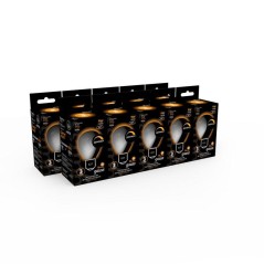 Лампа светодиодная филаментная Black Filament 9Вт P45 шар матовая 3000К тепл. бел. E27 590лм диммир. GAUSS 105202109-D