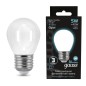 Лампа светодиодная филаментная Black Filament 5Вт P45 шар матовая 4100К нейтр. бел. E27 450лм GAUSS 105202205 Лампа светодиодная филаментная Black Filament 5Вт P45 шар матовая 4100К нейтр. бел. E27 450лм GAUSS 105202205