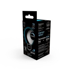Лампа светодиодная филаментная Black Filament 9Вт P45 шар матовая 4100К нейтр. бел. E27 610лм диммир. GAUSS 105202209-D
