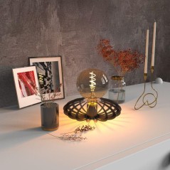 Лампа светодиодная филаментная Black Filament 6Вт G95 шар золотая 2400К тепл. бел. E27 360лм GAUSS 105802007