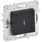Выключатель проходной 1-кл. SKANDY 10А SK-V08Bl с индикацией черн. IEK SK-V12-1-10-K02