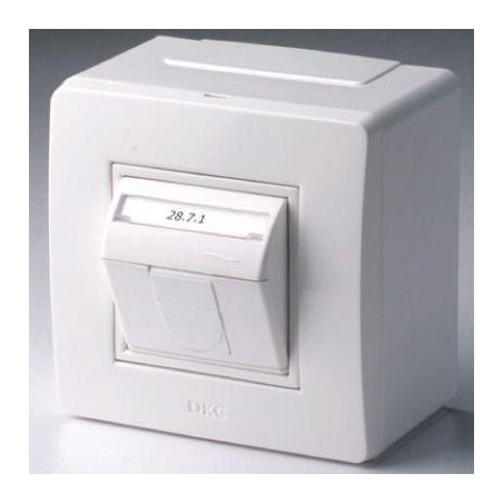Коробка PDD-N60 с 1 розеткой Brava RJ45 кат.5E (телефон/компьютер) корич. DKC 10665B