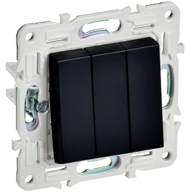 Выключатель 3-кл. SKANDY 10А SK-V11Bl черн. IEK SK-V30-0-10-K02 Выключатель 3-кл. SKANDY 10А SK-V11Bl черн. IEK SK-V30-0-10-K02