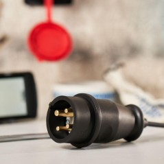 Вилка переносная влагозащ. 3P+PE 32А IP44 каучук черн. Rexant 111-006