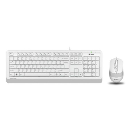 Комплект клавиатура+мышь Fstyler F1010 клавиатура бел./сер. мышь бел./сер. USB Multimedia F1010 WHITE A4TECH 1147556