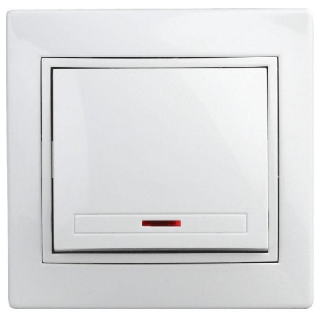 Выключатель 1-кл. СП Plano 10А IP20 1-102-01 250В с подсветкой бел. Intro Б0053729