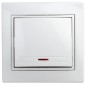 Выключатель 1-кл. СП Plano 10А IP20 1-102-01 250В с подсветкой бел. Intro Б0053729