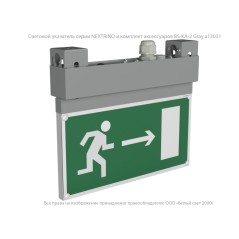 Оповещатель пожарный световой BS-NEXTRINO-10-F1-12 Gray Белый свет a24784