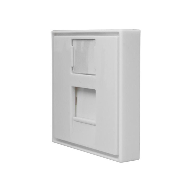 Панель лицевая 1 порт 45х45 Keystone шторка (DIY) SUPRLAN 10-0304-1