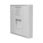 Панель лицевая 1 порт 45х45 Keystone шторка (DIY) SUPRLAN 10-0304-1