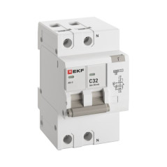 Выключатель автоматический дифференциального тока 2п 4мод. C 32А 30мА тип AC 4.5кА АД-2 PROxima EKF DA2-32-30-pro