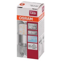 Лампа светодиодная LED Star PIN40 3.5W/840 3.5Вт прозрачная 4000К нейтр. бел. G9 400лм 220-240В пластик. (замена 40Вт) OSRAM 405