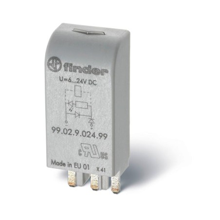 Модуль индикации и защиты LED + варистор 28...60В AC/DC зел. FINDER 9902006098