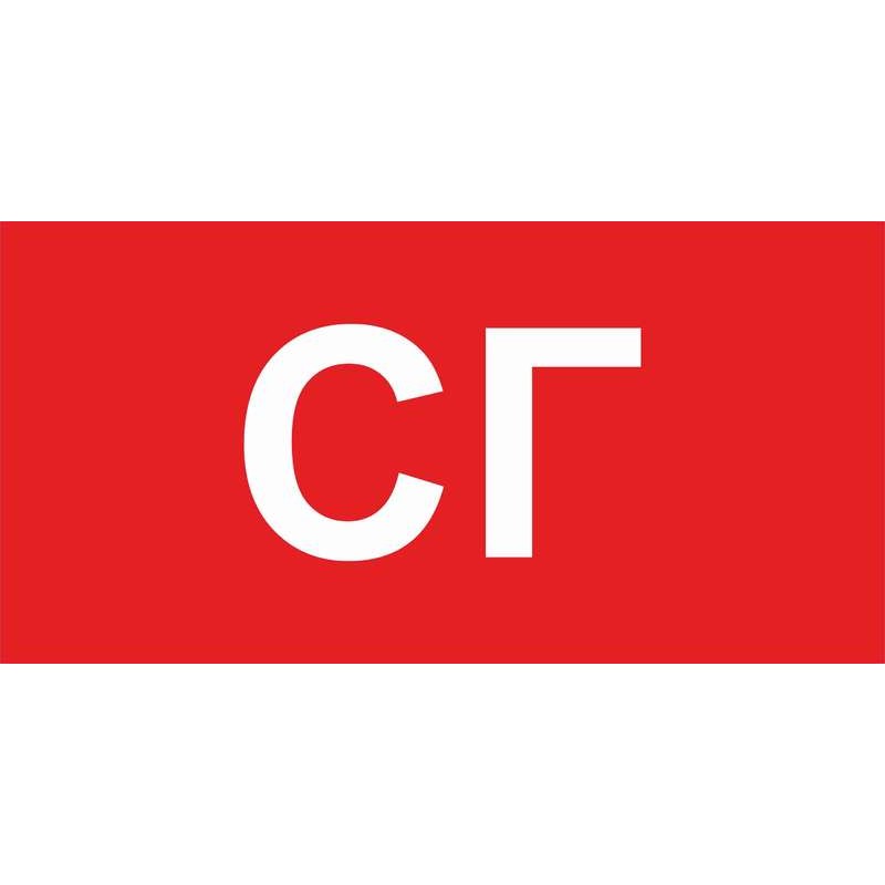 Пиктограмма "СГ" ППБ 0005 260х130 URAN СТ 2502002280 Пиктограмма "СГ" ППБ 0005 260х130 URAN СТ 2502002280