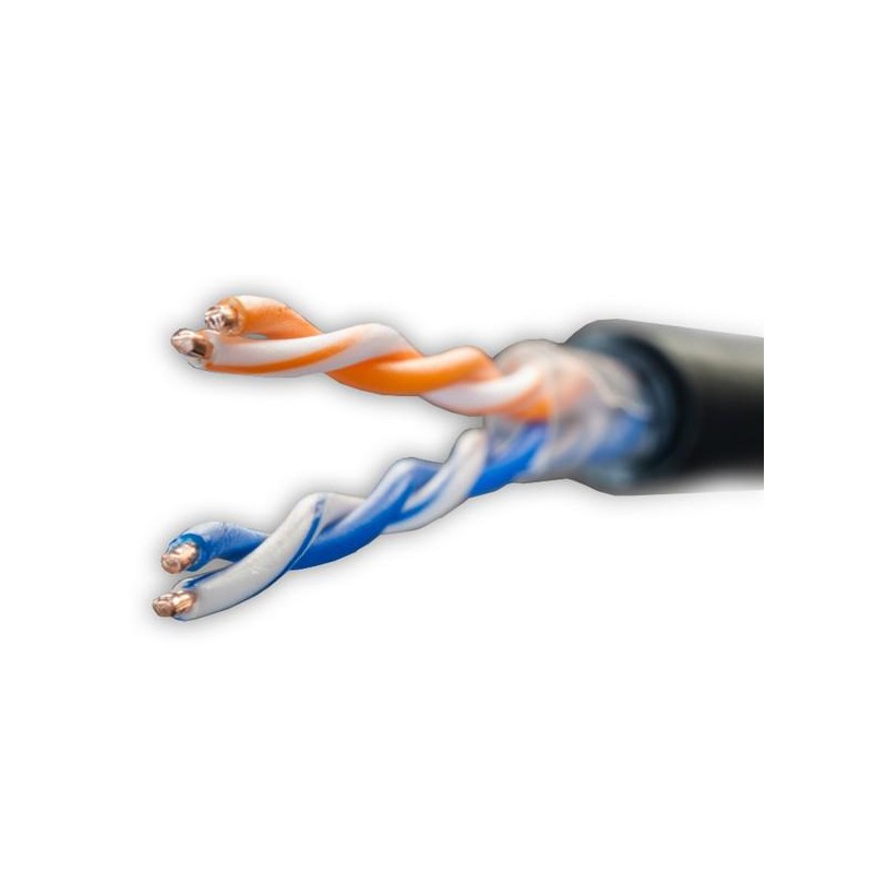 Кабель витая пара U/UTP кат.5E 2х2х24AWG solid Cu PE Out. Premium 500м (м) SUPRLAN 01-0210-1