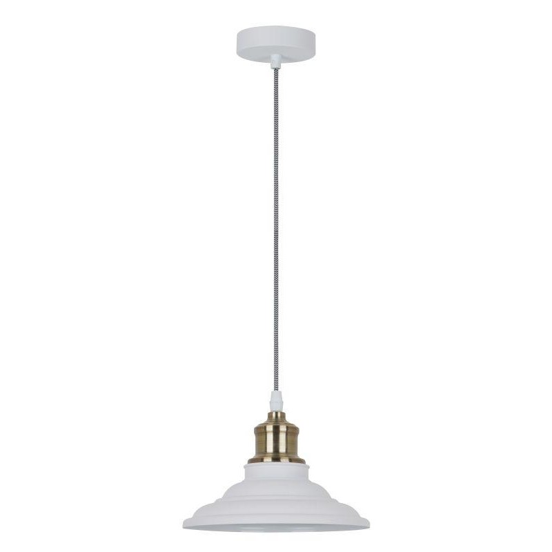 Светильник PL-600 С69 подвес. LOFT 1хE27 40Вт 230В бел.+страрин. медь Camelion 13418