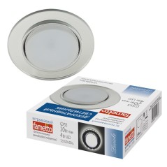Светильник точечный декоративный DLS-L159 GX53 Chrome/Glassy GX53 встраив. доп. светодиод. подсветка 4Вт без лампы Fametto UL-00