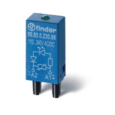 Модуль индикации и защиты LED + варистор 110...240В AC/DC красн. FINDER 9980023008