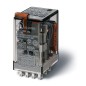 Реле миниатюрное универсальное электромеханич. монтаж в розетку 4CO 7А AgNi+Au 24В DC RTI опции: кнопка тест + мех.индикатор + д