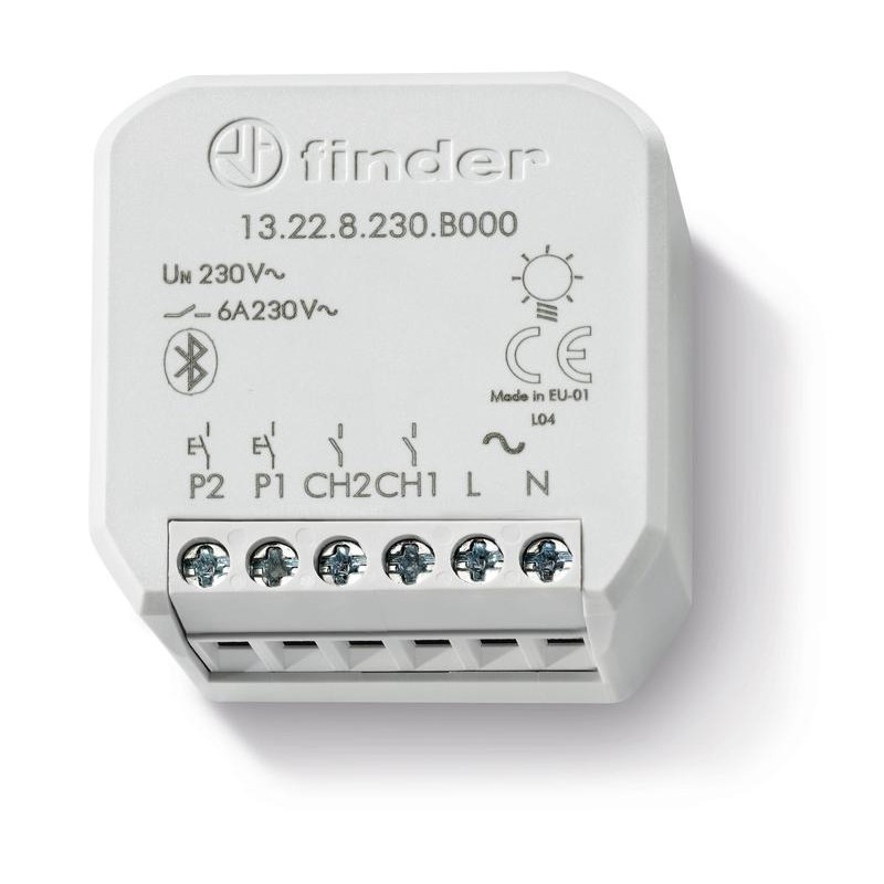 Реле многофункциональное электрон. 2NO 6А 230В AC монтаж в коробке BLE Yesly FINDER 13228230B000