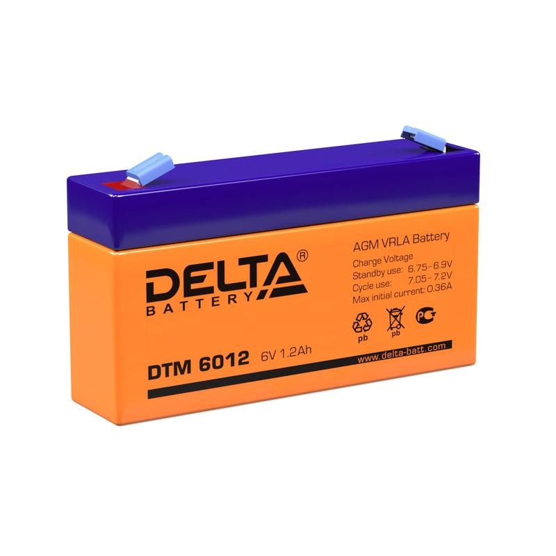 Аккумулятор UPS 6В 1.2А.ч Delta DTM 6012 Аккумулятор UPS 6В 1.2А.ч Delta DTM 6012