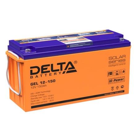 Аккумулятор GEL 12В 150А.ч Delta GEL 12-150