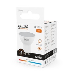 Лампа светодиодная Elementary 11Вт MR16 софит 3000К тепл. бел. GU10 850лм GAUSS 13611
