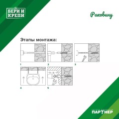 Набор для крепления раковины БЕРИ И КРЕПИ ПАРТНЕР 80945