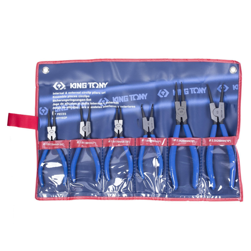 Набор съемников стопорных колец, 6 предметов Набор съемников стопорных колец, 6 предметов