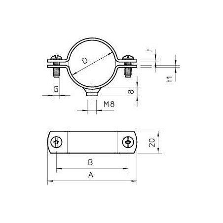 Скоба для труб d71.5-75.5мм 2900 W 75.5 FT OBO 1387154