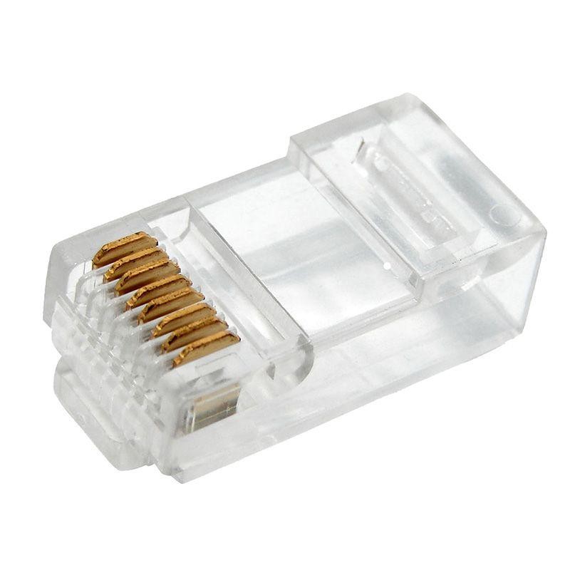 Разъем сетевой LAN на кабель штекер 8Р8С (RJ-45) под обжим (уп.2шт) Rexant 06-0081-A2 Разъем сетевой LAN на кабель штекер 8Р8С (RJ-45) под обжим (уп.2шт) Rexant 06-0081-A2