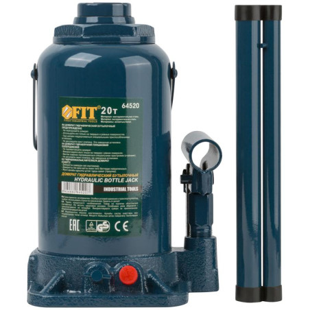 Домкрат гидравлический бутылочный 20т FIT 64520