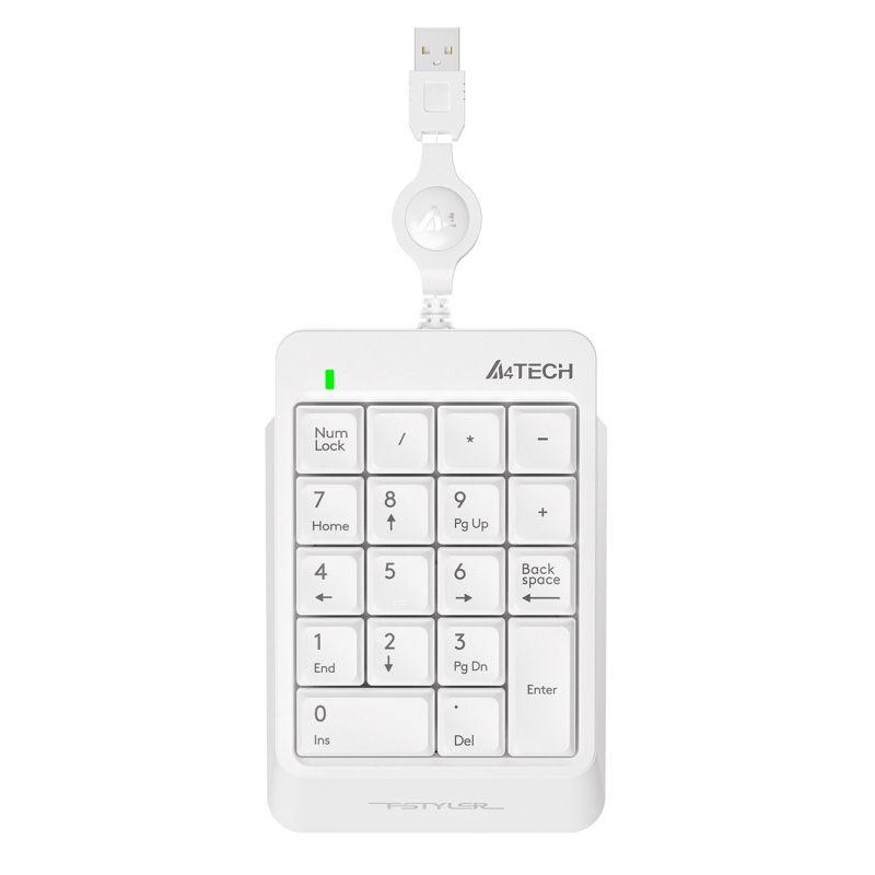 Блок числовой Fstyler FK13 бел. USB slim для ноутбука FK13 USB WHITE A4TECH 1391292