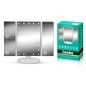 Зеркало M217-DL C01 с LED подсветкой 1x/2x/3x увеличение дневной свет 5Вт 4хLR03/USB бел. Camelion 14005