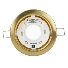 Светильник точечный GX-53-05 220В встраив. метал. матов. зол. Ultraflash 14059