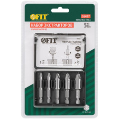 Экстракторы для болтов и шпилек усиленные HSS сталь профи 5шт FIT 36437